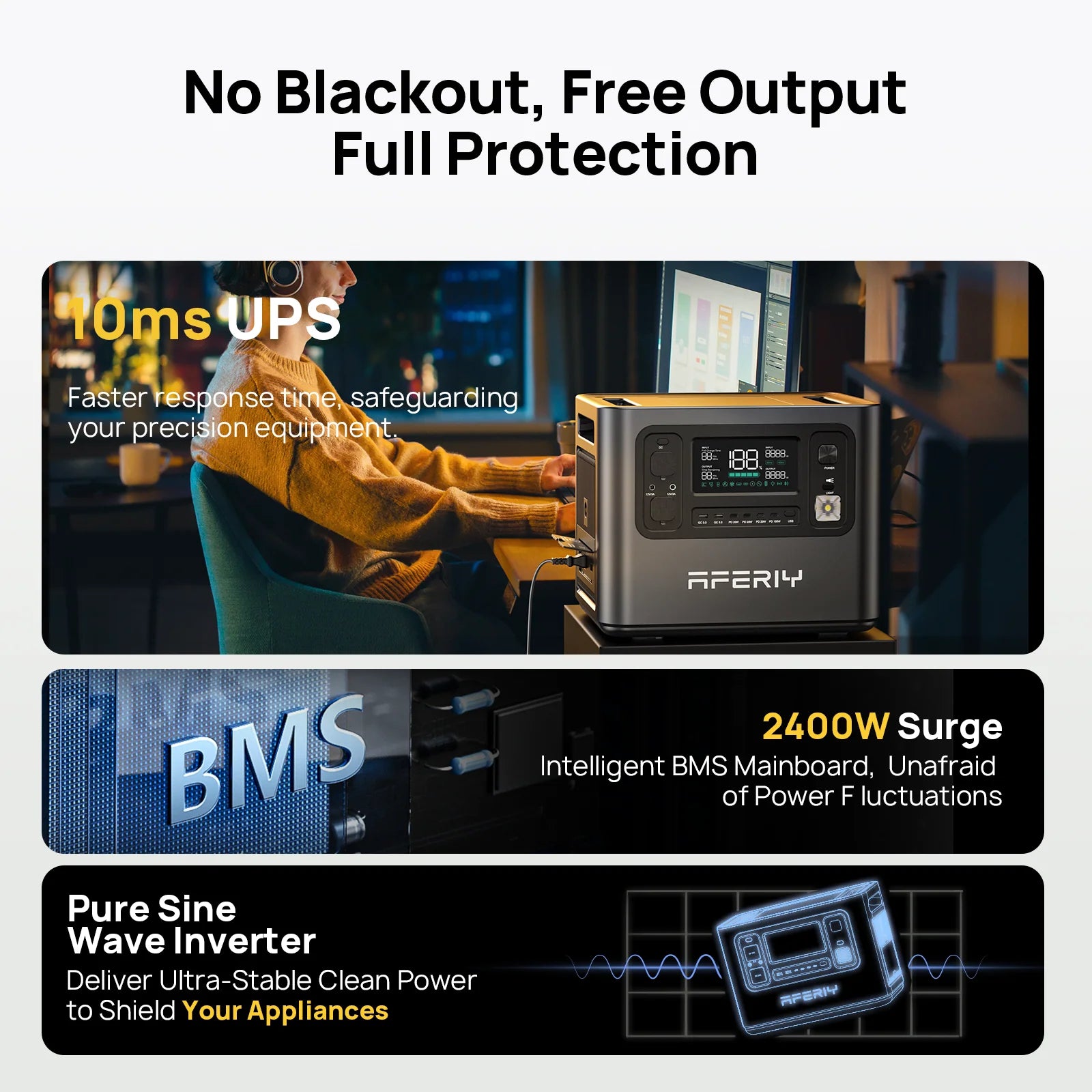 estacion energia portatil 2400W