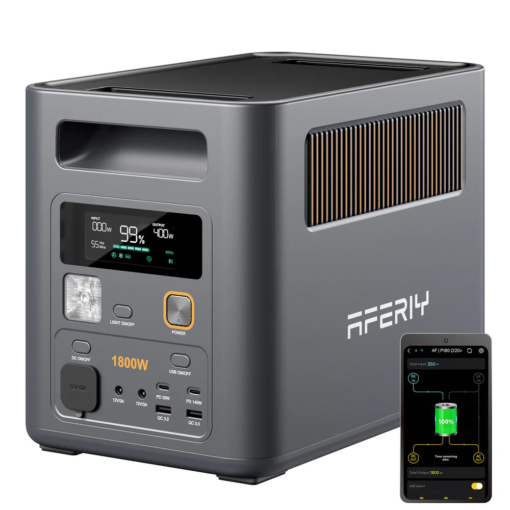 AFERIY Nomad1800 Pro Estación de Energía Portátil | 1800W 1024Wh-5120Wh