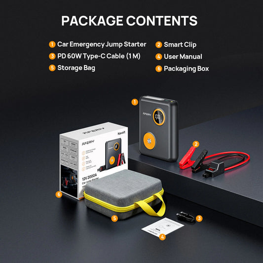 AFERIY GK03 Arrancador de Batería de Coche 2000A 12V