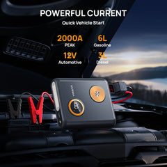 AFERIY GK03 Arrancador de Batería de Coche 2000A 12V