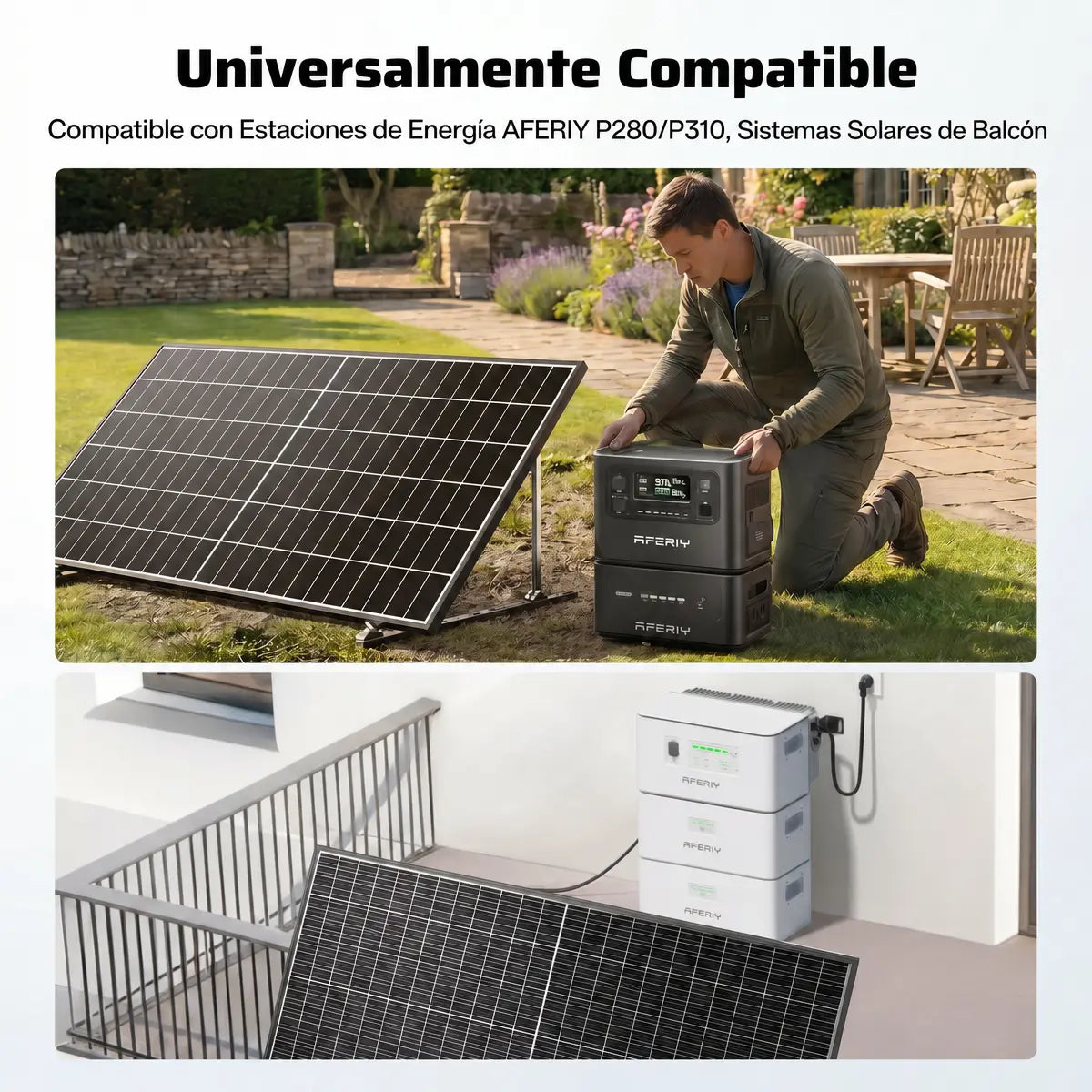 Panel Solar Rígido Impermeable AFERIY AF-SG580 de 580W IP68 (Paquete de 2)