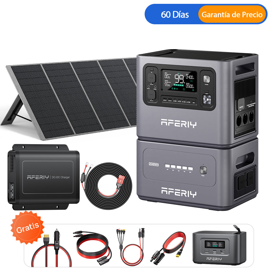 Sistema energético Off-Grid completo de 4096Wh con panel solar de 400W (Kit All-in-One Serie P280）